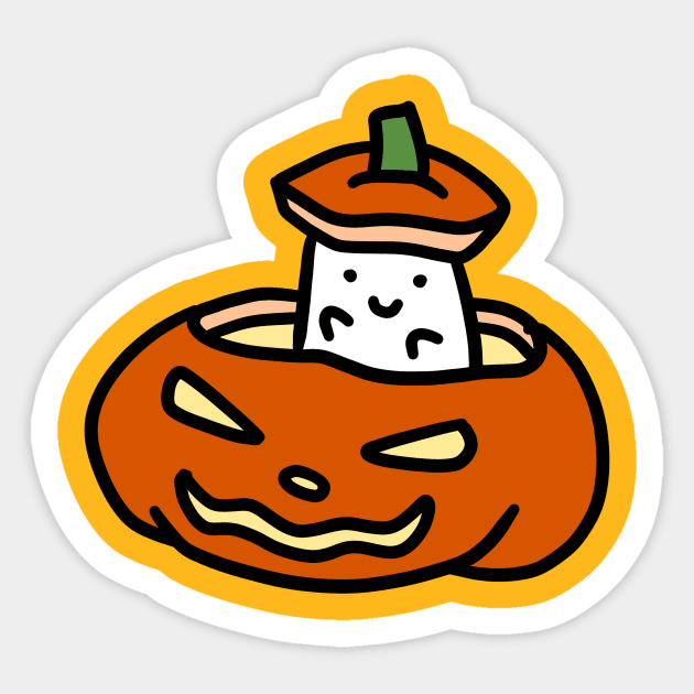 Ghost Pumpkin Sticker by saradaboru